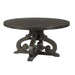Elements International Stone Round Dining Table in Dark Ash - Faith Furniture (Manhattan, KS)