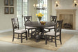 Elements International Stone Round Dining Table in Dark Ash - Faith Furniture (Manhattan, KS)
