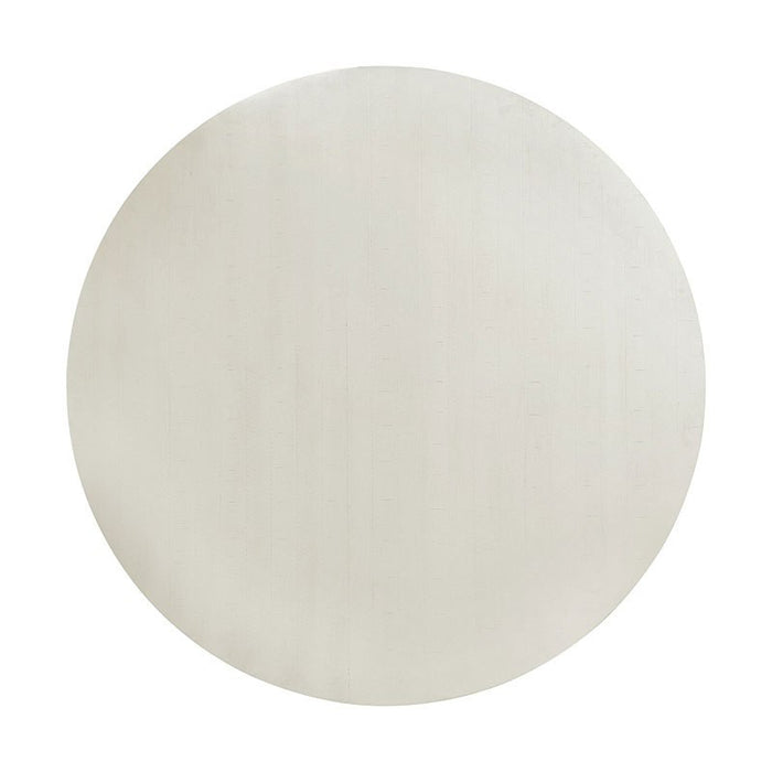 Elements International Stone Round Dining Table in White - Faith Furniture (Manhattan, KS)