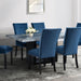 Elements International Valentino Dining Table in Grey/Black - Faith Furniture (Manhattan, KS)