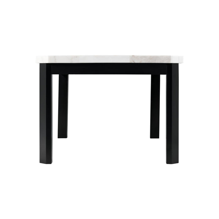 Francesca White Marble Standard Height Dining Table - Faith Furniture (Manhattan, KS)