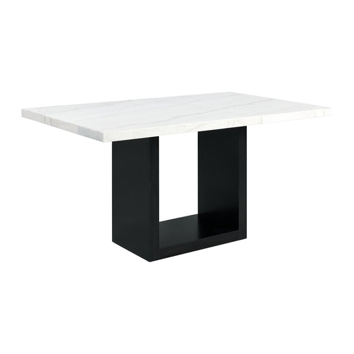 Valentino White Marble Counter Height Dining Table - Faith Furniture (Manhattan, KS)