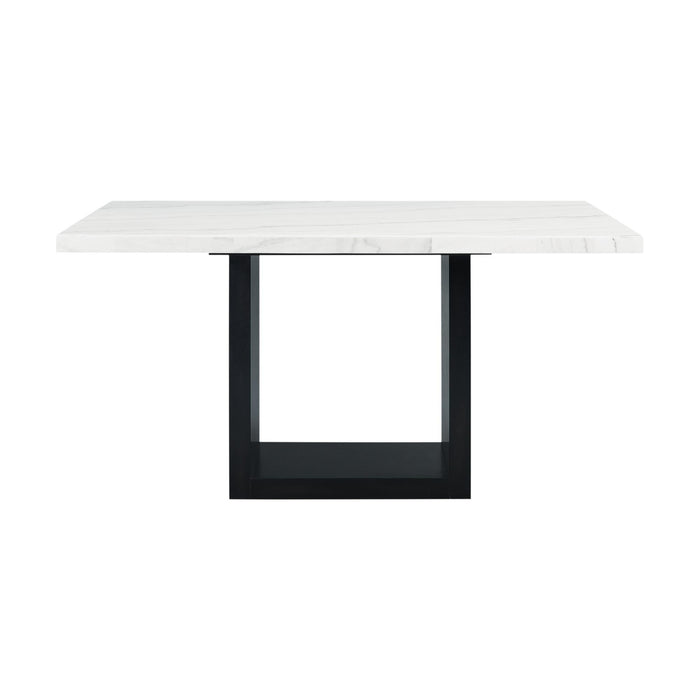 Valentino White Marble Counter Height Dining Table - Faith Furniture (Manhattan, KS)