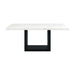 Valentino White Marble Standard Height Dining Table - Faith Furniture (Manhattan, KS)