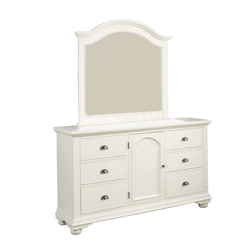 Brookpine White Dresser & Mirror Set - Faith Furniture (Manhattan, KS)