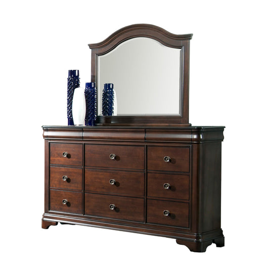 Cameron Cherry Dresser & Mirror Set - Faith Furniture (Manhattan, KS)