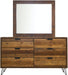 Elements International Cruz 6 Drawer Dresser in Brown - Faith Furniture (Manhattan, KS)
