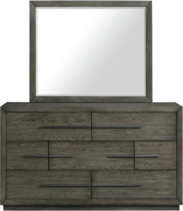 Elements International Elation 7 Drawer Dresser in Gray - Faith Furniture (Manhattan, KS)