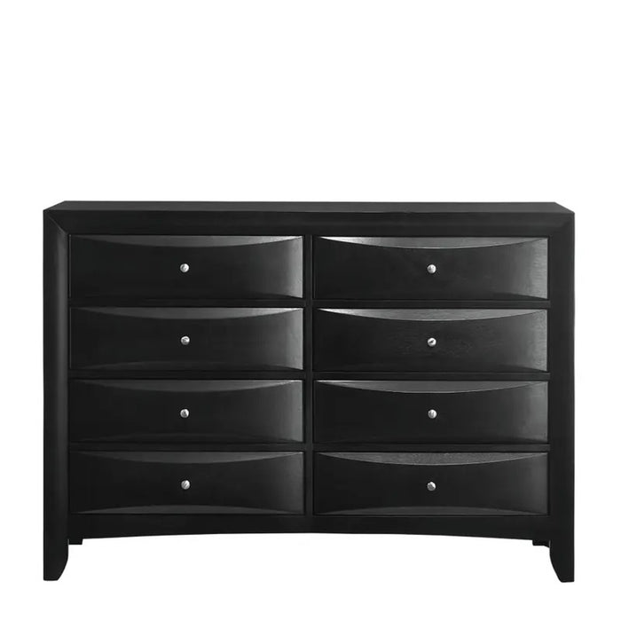 Elements International Emily 8 Drawer Dresser in Black EM800DR - Faith Furniture (Manhattan, KS)