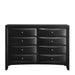 Elements International Emily 8 Drawer Dresser in Black EM800DR - Faith Furniture (Manhattan, KS)