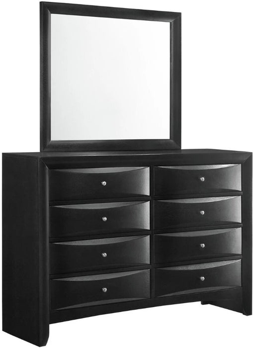 Elements International Emily 8 Drawer Dresser in Black EM800DR - Faith Furniture (Manhattan, KS)