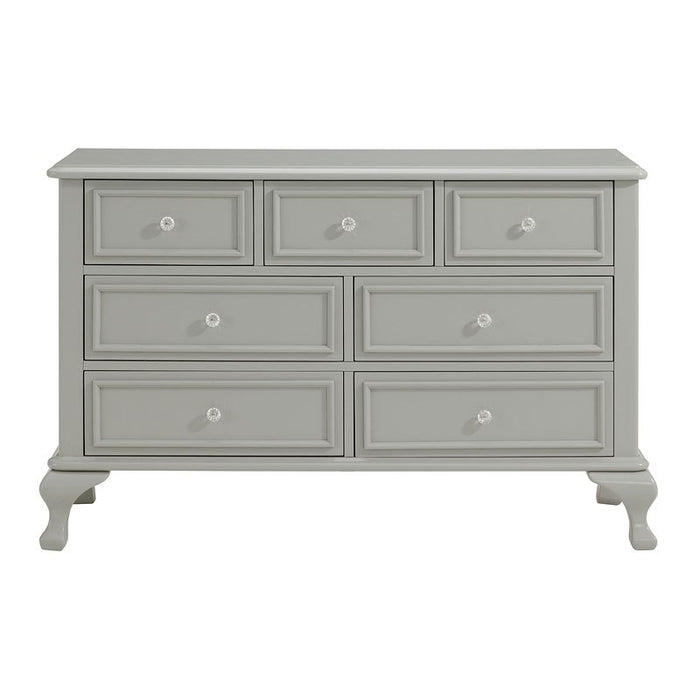 Elements International Jesse Youth Dresser in Grey - Faith Furniture (Manhattan, KS)