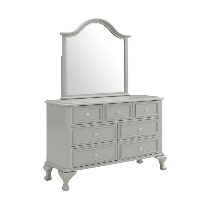 Elements International Jesse Youth Dresser in Grey - Faith Furniture (Manhattan, KS)