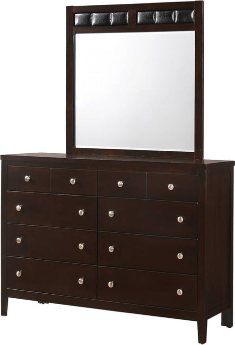 Elements International Lawrence Dresser in Espresso Lacquer - Faith Furniture (Manhattan, KS)