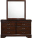 Elements International Louis Philippe Dresser in Cherry - Faith Furniture (Manhattan, KS)