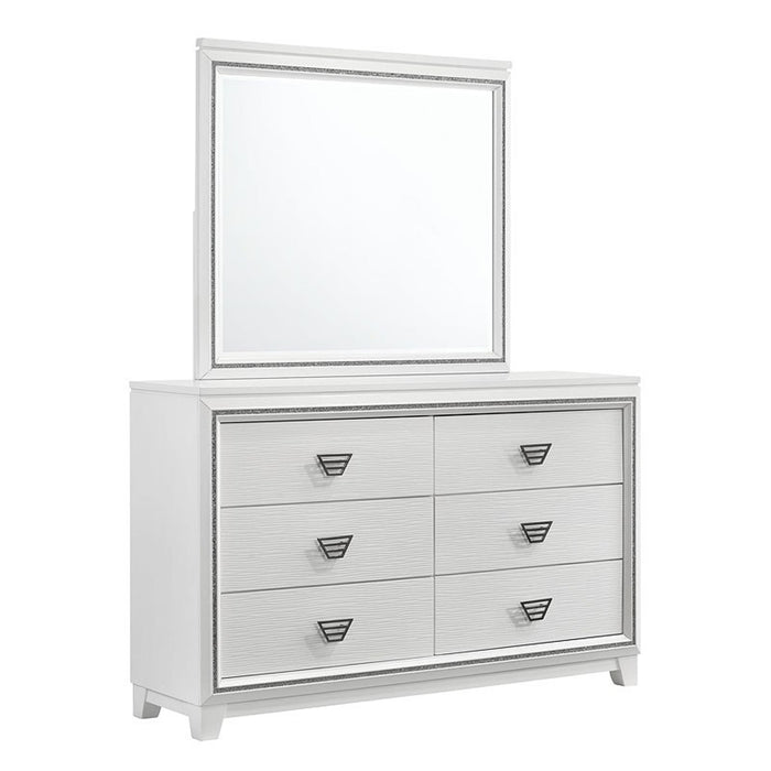 Elements International Moondance Dresser in White - Faith Furniture (Manhattan, KS)