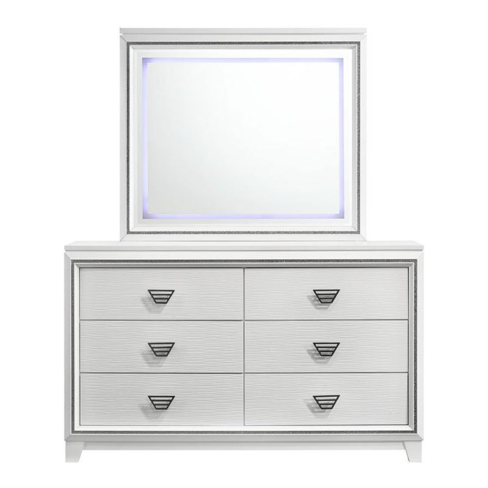 Elements International Moondance Dresser in White - Faith Furniture (Manhattan, KS)
