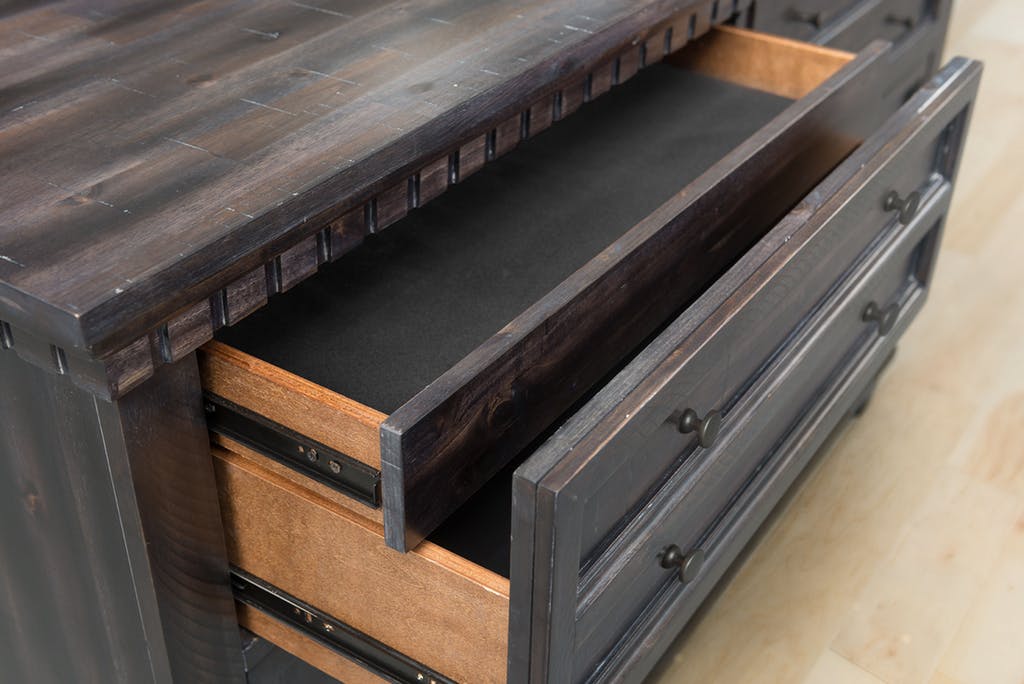 Elements International Morrison Dresser in Smokey Gray Oak Lacquer - Faith Furniture (Manhattan, KS)