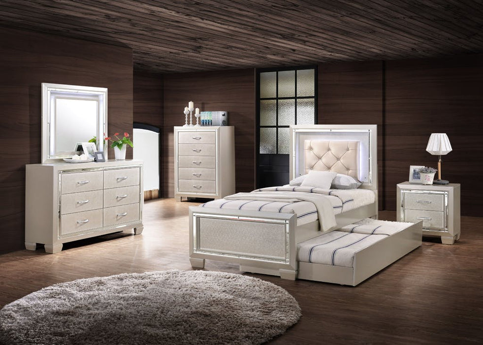 Elements International Platinum Youth 6 Drawer Dresser in Champagne - Faith Furniture (Manhattan, KS)