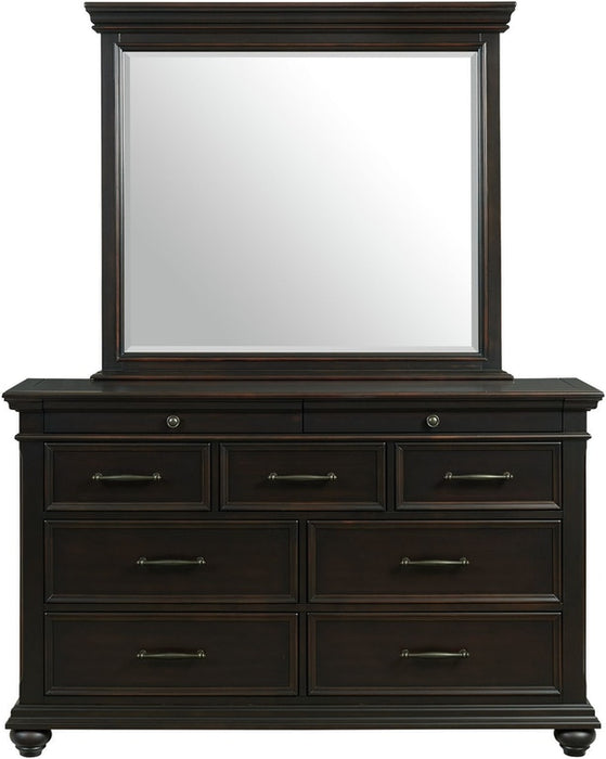 Elements International Slater 9 Drawer Dresser in Black - Faith Furniture (Manhattan, KS)