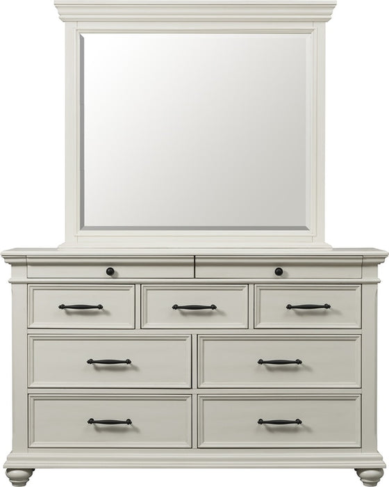 Elements International Slater 9 Drawer Dresser in White - Faith Furniture (Manhattan, KS)