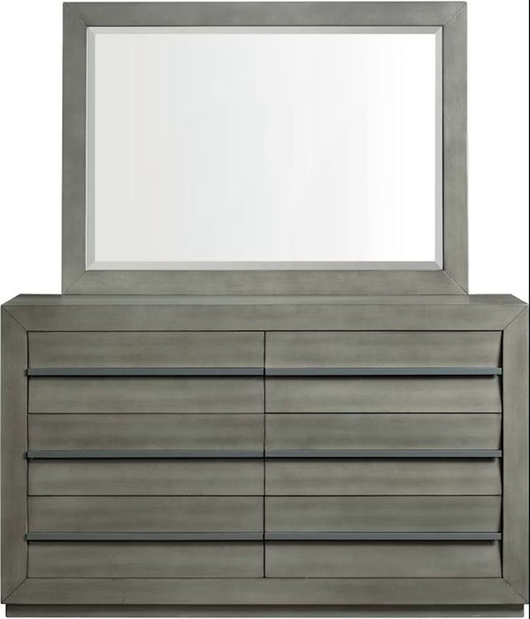 Elements International Zig Dresser in Grey - Faith Furniture (Manhattan, KS)