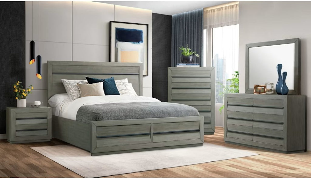 Elements International Zig Dresser in Grey - Faith Furniture (Manhattan, KS)