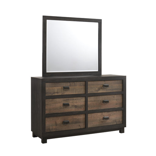 Harlington 6-Drawer Dresser w/ Mirror Set - Faith Furniture (Manhattan, KS)