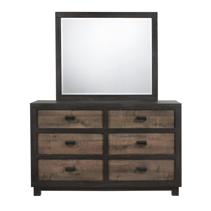 Harlington 6-Drawer Dresser w/ Mirror Set - Faith Furniture (Manhattan, KS)