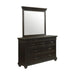 Slater 9-Drawer Dresser with Mirror in Black - Faith Furniture (Manhattan, KS)