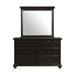 Slater 9-Drawer Dresser with Mirror in Black - Faith Furniture (Manhattan, KS)
