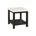 Marcello White Marble Square End Table - Faith Furniture (Manhattan, KS)