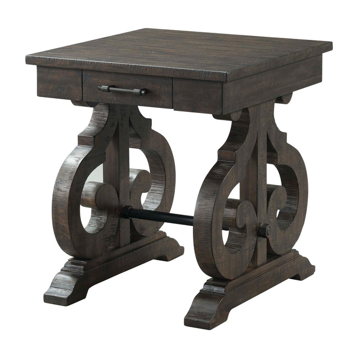 Stone End Table w/ PU Base - Faith Furniture (Manhattan, KS)