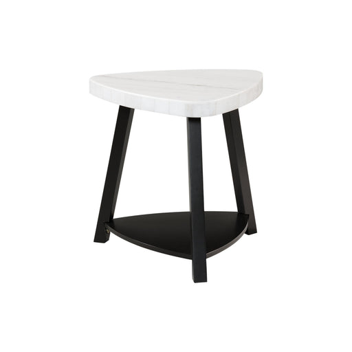 Trinity White Marble Top End Table - Faith Furniture (Manhattan, KS)