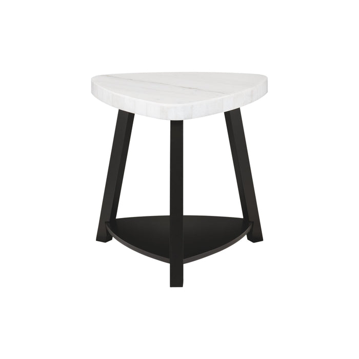 Trinity White Marble Top End Table - Faith Furniture (Manhattan, KS)