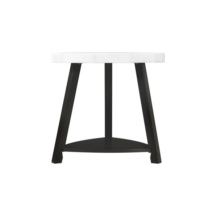 Trinity White Marble Top End Table - Faith Furniture (Manhattan, KS)