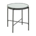 Vienna Round End Table with Glass Top - Faith Furniture (Manhattan, KS)