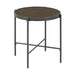 Vienna Round End Table with Wooden Top - Faith Furniture (Manhattan, KS)