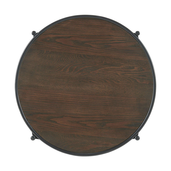 Vienna Round End Table with Wooden Top - Faith Furniture (Manhattan, KS)