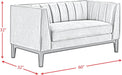 Elements International Calais Loveseat in Light Grey - Faith Furniture (Manhattan, KS)