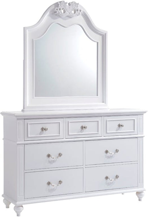 Elements International Alana Mirror in White Lacquer - Faith Furniture (Manhattan, KS)