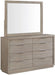 Elements International Arcadia Mirror in Grey - Faith Furniture (Manhattan, KS)