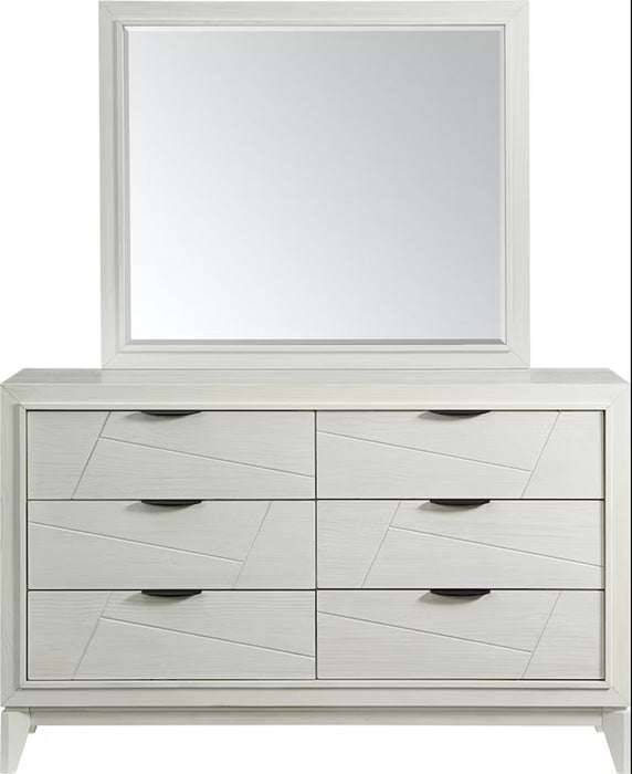 Elements International Artis Mirror in White - Faith Furniture (Manhattan, KS)