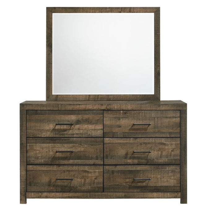 Elements International Bailey Mirror in Warm Walnut - Faith Furniture (Manhattan, KS)