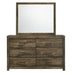 Elements International Bailey Mirror in Warm Walnut - Faith Furniture (Manhattan, KS)