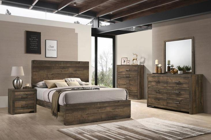 Elements International Bailey Mirror in Warm Walnut - Faith Furniture (Manhattan, KS)