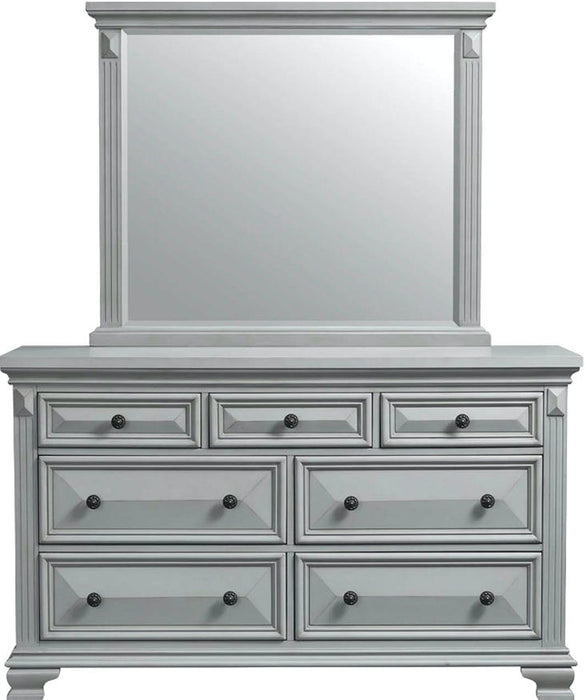 Elements International Calloway Grey Mirror in Grey - Faith Furniture (Manhattan, KS)