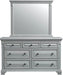 Elements International Calloway Grey Mirror in Grey - Faith Furniture (Manhattan, KS)