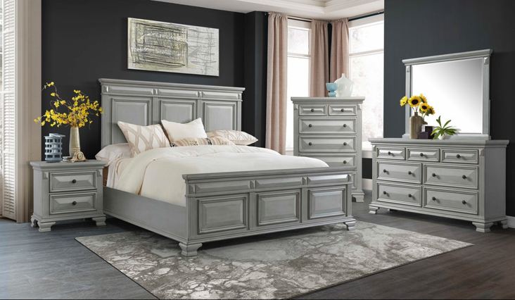 Elements International Calloway Grey Mirror in Grey - Faith Furniture (Manhattan, KS)