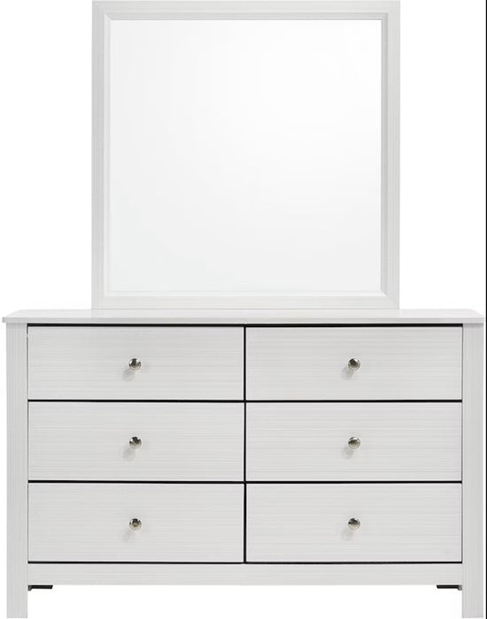 Elements International Catalina Youth Mirror in White - Faith Furniture (Manhattan, KS)